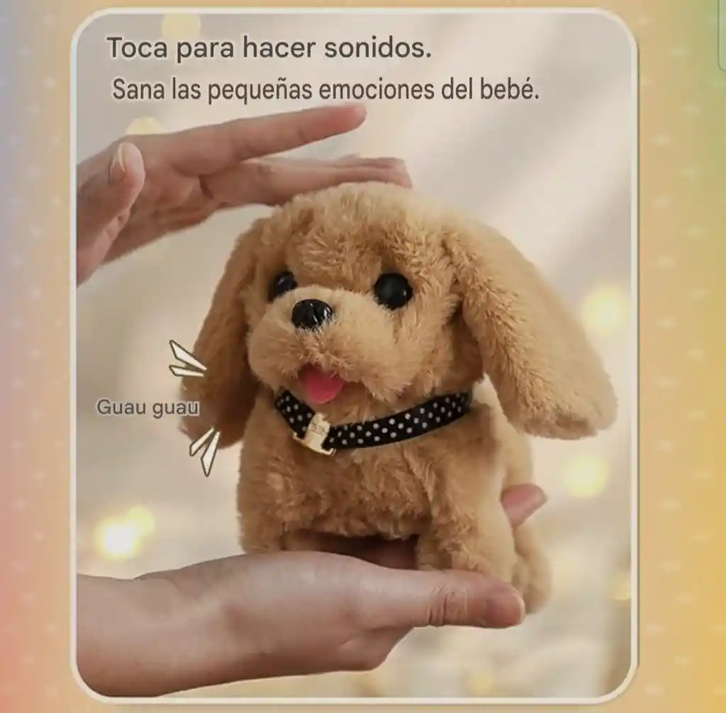 Cachorro De Peluche Interactivo Con Movimiento Y Sonido
