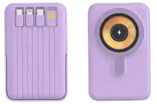 Powerbank Magnética 22.5w Carga Rápida | 15w Wireless Lila