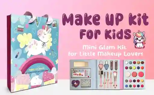 Kit De Maquillaje Infantil De Unicornio Con Bolsa De Regalo