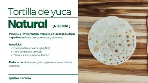 Tortilla De Yuca Natural 8x45 - Activamente