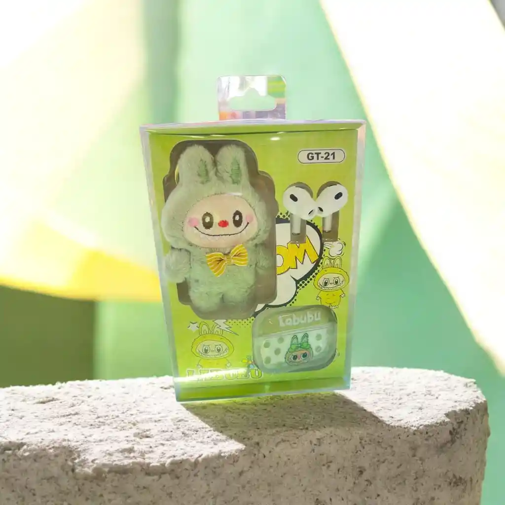 Auriculares Audifonos Labubu Inalámbricos Con Estuche Protector Y Llavero