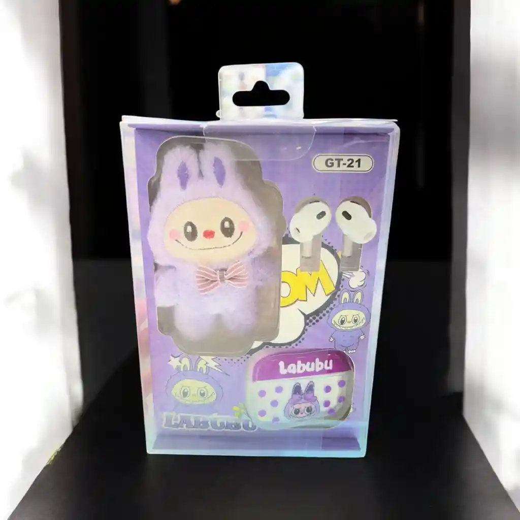 Auriculares Audifonos Labubu Inalámbricos Con Estuche Protector Y Llavero