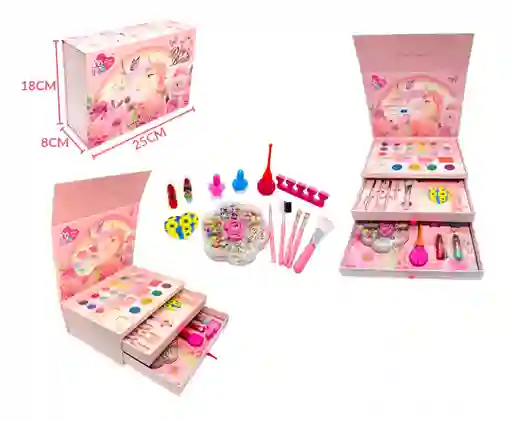 Kit De Maquillaje Infantil De Unicornio Para Niñas