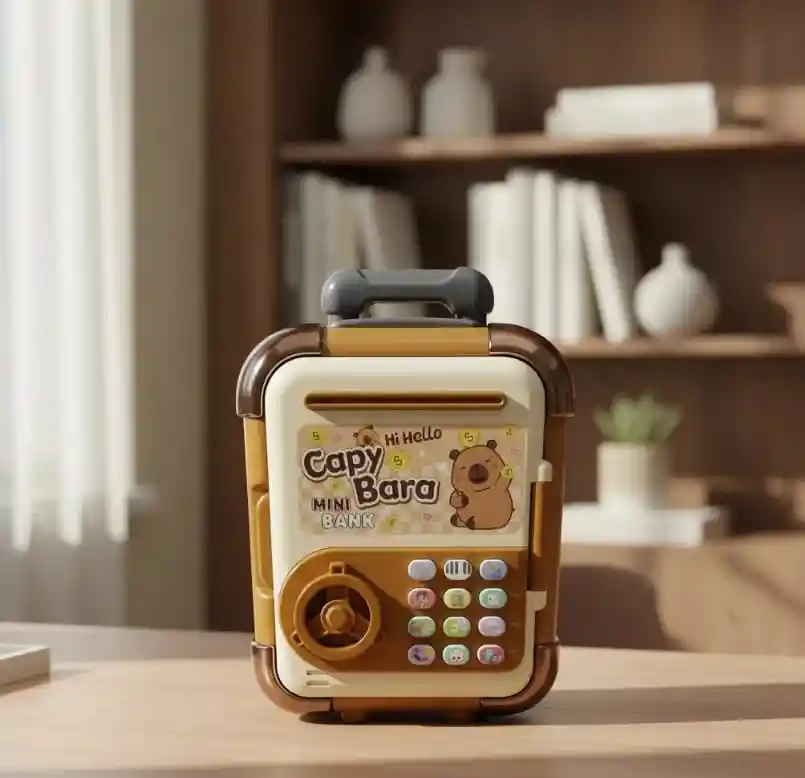 Alcancia Caja Fuerte Electronica Con Sonidos Para Niños De Capibara