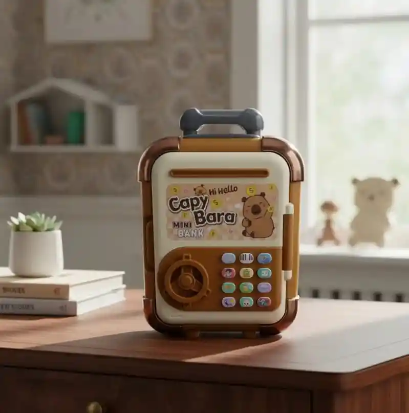 Alcancia Caja Fuerte Electronica Con Sonidos Para Niños De Capibara