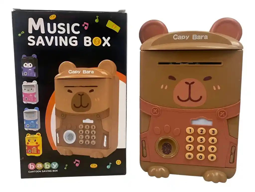 Alcancia Caja Fuerte Electronica Contraseña Y Huella Niños Capibara