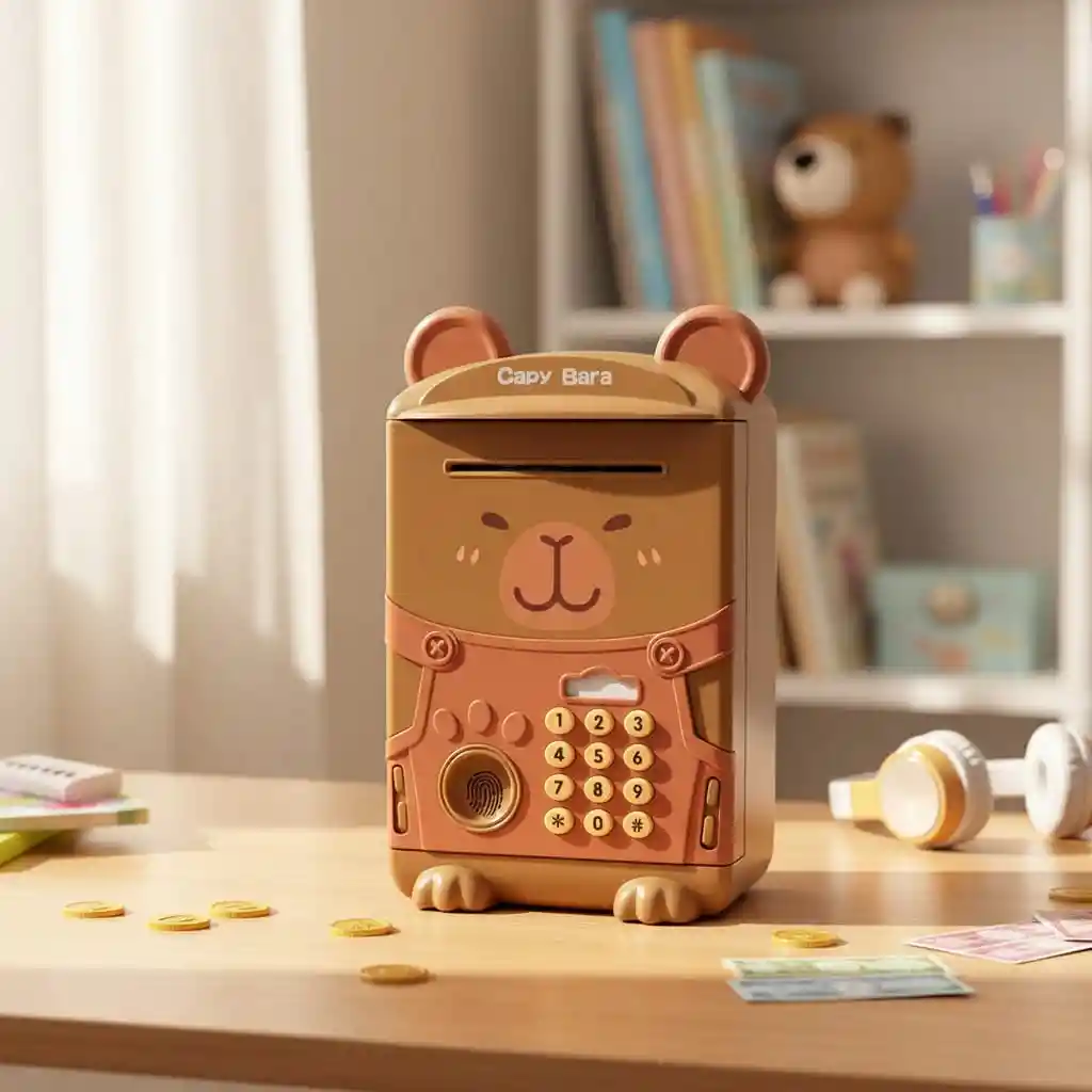 Alcancia Caja Fuerte Electronica Contraseña Y Huella Niños Capibara