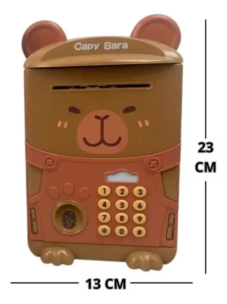 Alcancia Caja Fuerte Electronica Contraseña Y Huella Niños Capibara