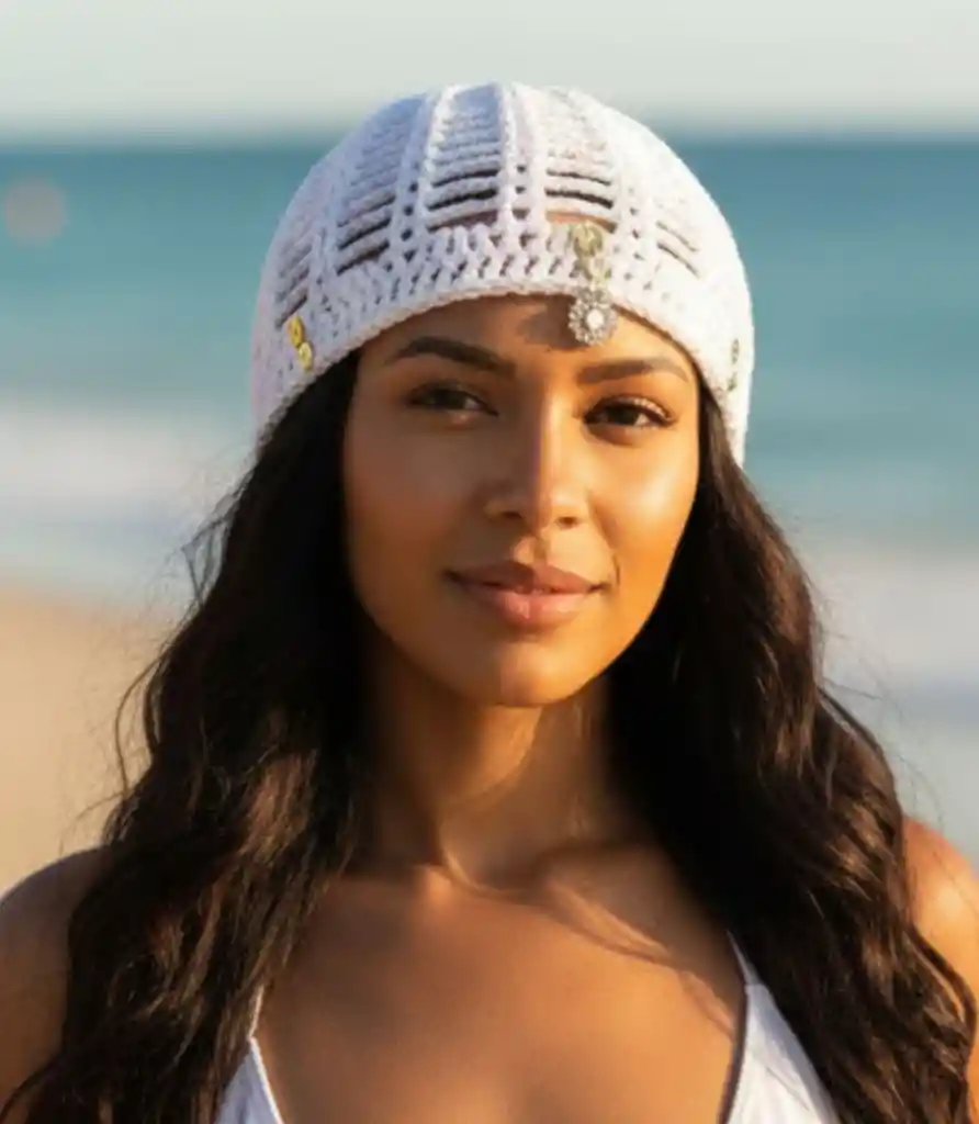 Gorro Tejido Para La Playa Boho Queen