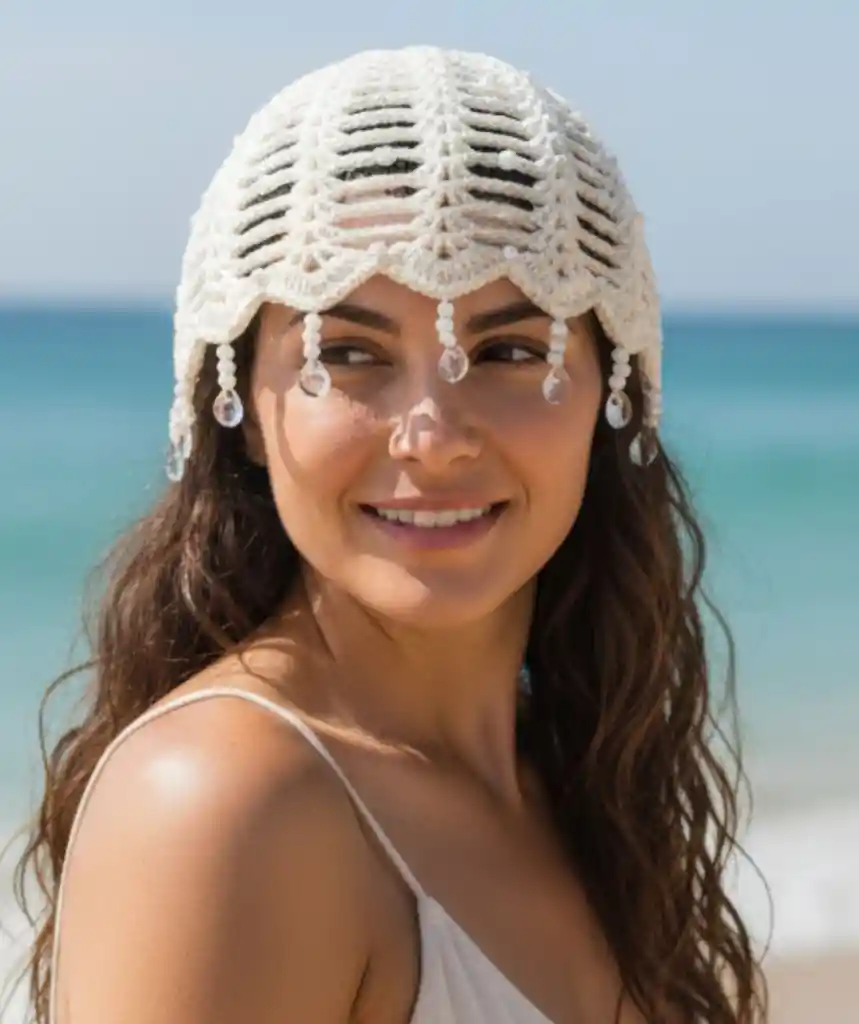 Gorro Tejido Para La Playa Magia De Costa