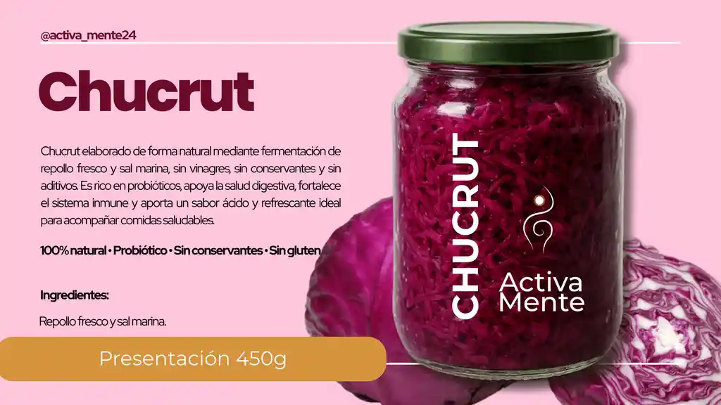 Chucrut De Repollo Morado 1x450 - Activamente