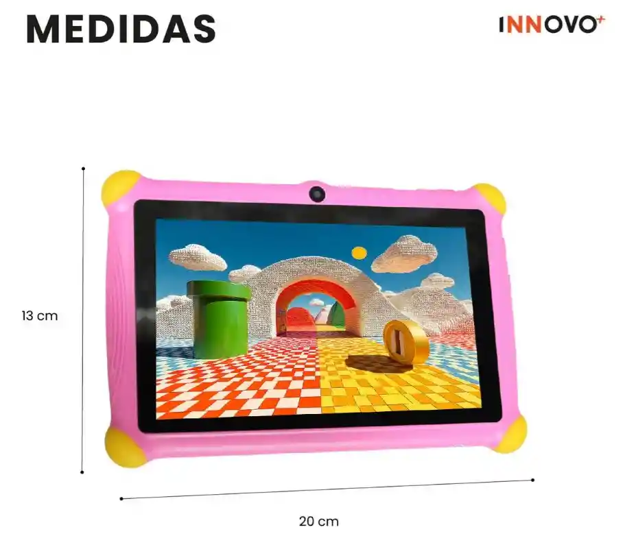 Tablet Infantil Super Mario Bros Modio M61 7 Wifi 128gb Funda Antigolpes Rosa