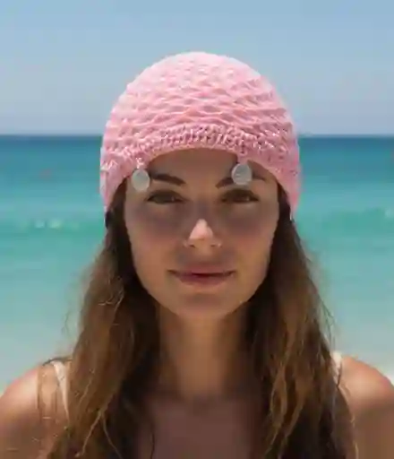 Gorro Tejido Para La Playa Flor De Mar
