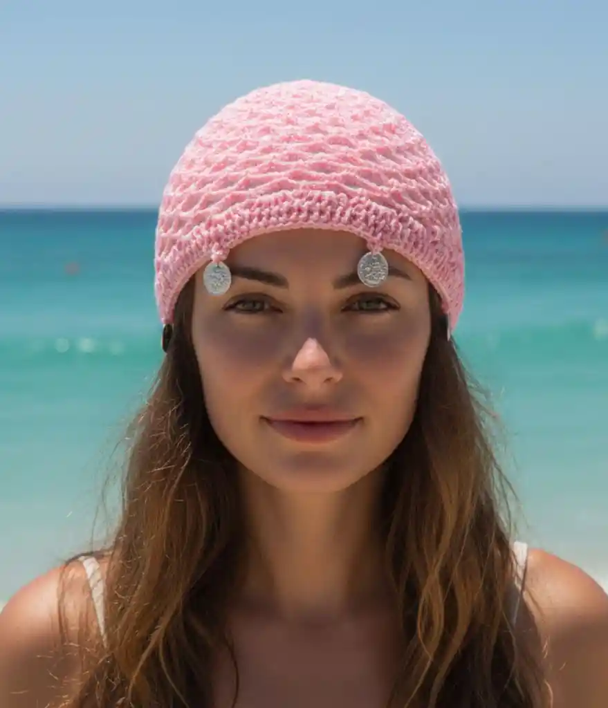 Gorro Tejido Para La Playa Flor De Mar