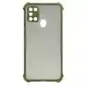 Samsung A21s Funda Borde Color Protector Camara Verde Oliva