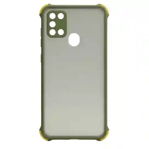 Samsung A21s Funda Borde Color Protector Camara Verde Oliva