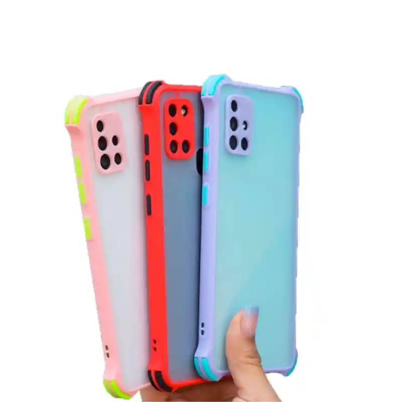 Samsung A21s Funda Borde Color Protector Camara Gris