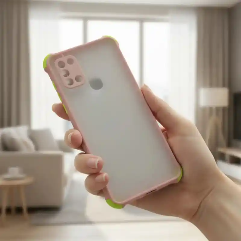 Samsung A21s Funda Borde Color Protector Camara Gris