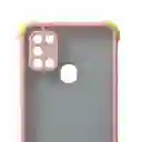 Samsung A21s Funda Borde Color Protector Camara Verde Militar