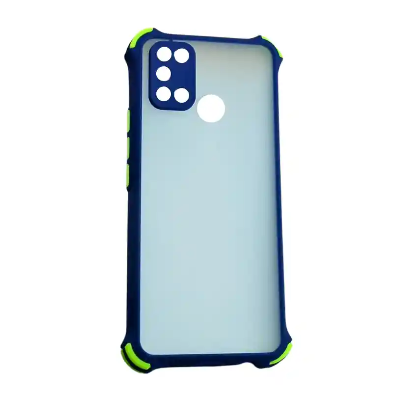 Samsung A21s Funda Borde Color Protector Camara Azul