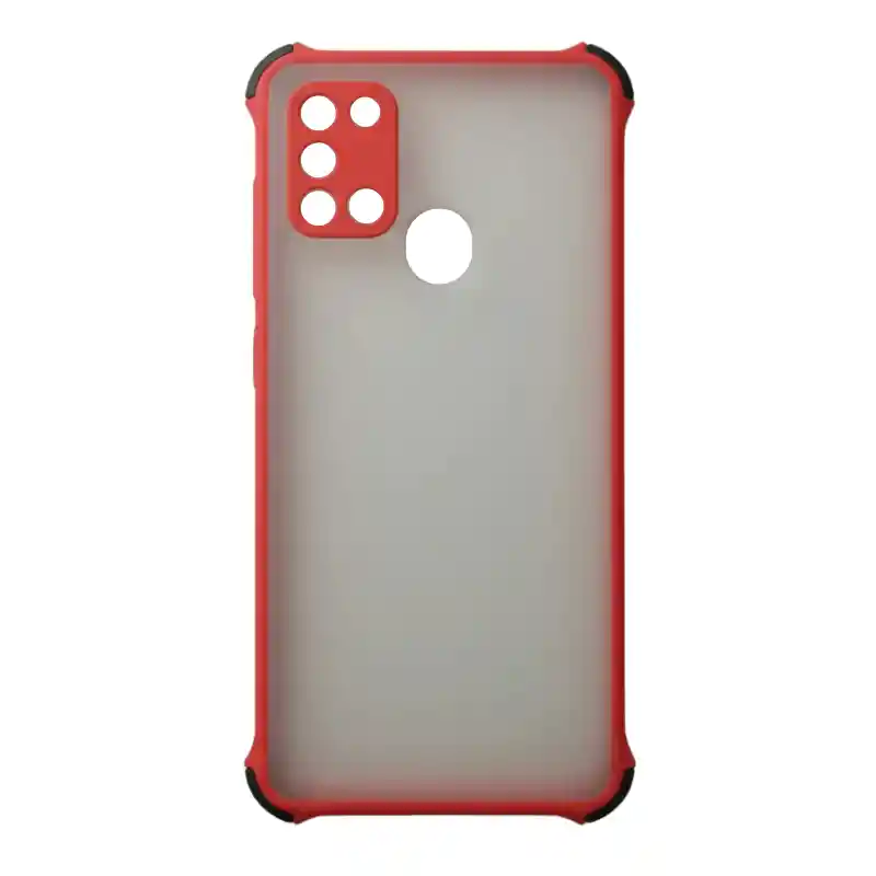 Samsung A21s Funda Borde Color Protector Camara Rojo