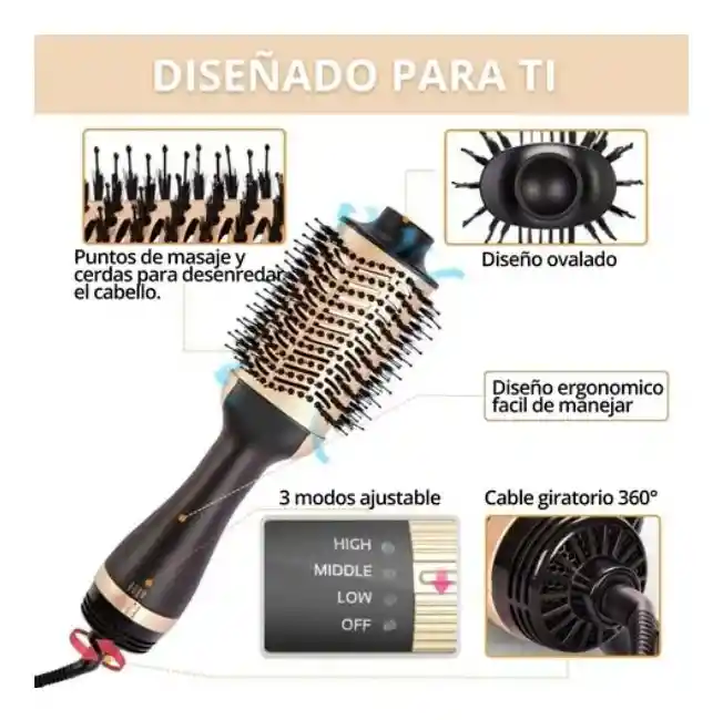 Cepillo Secador Keratin 3d 2000w