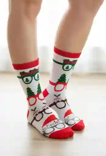 Regalo Calcetines Divertidos Animados Navidad Con Estilo