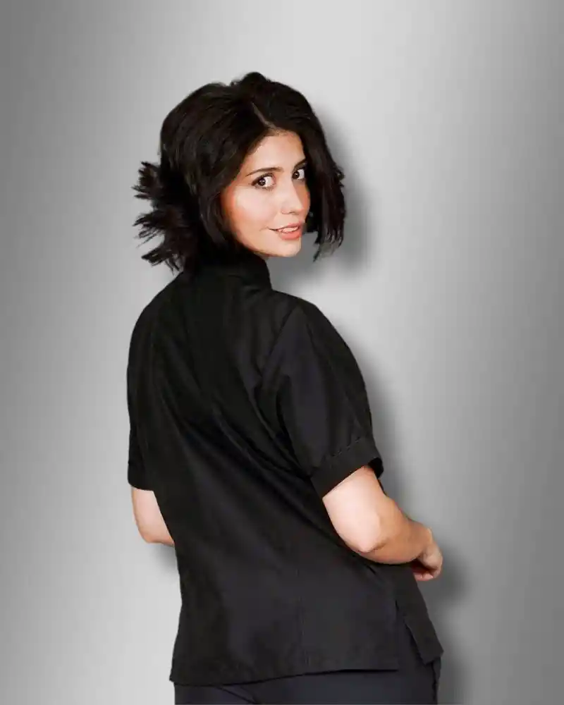 Camisa Antifluida Dama Negra. Talla: Xxl