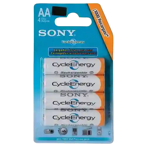 Pila Recargable Sony Cycle Energy Aa - Paquete X 4