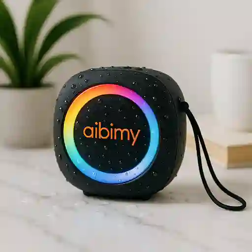 Parlante Bluetooth Aibimy My262bt Portátil 15w, Ipx6, Batería 2400mah, 8h De Uso, Bluetooth 5.3, Compatible Con Usb, Tf Y Tws, Diseño Compacto Y Potente