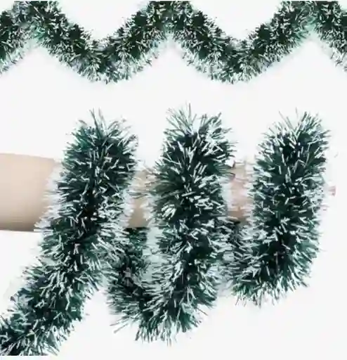 Guirnalda Verde Y Blanco Navidad