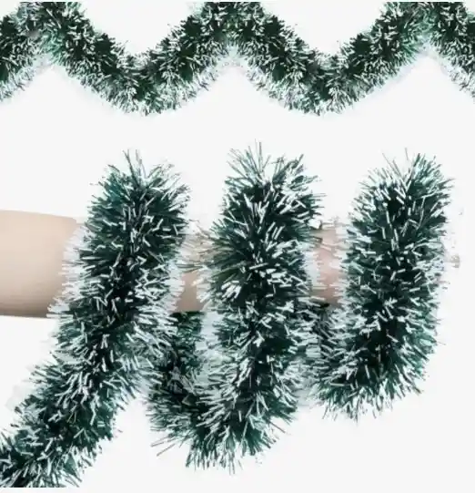 Guirnalda Verde Y Blanco Navidad