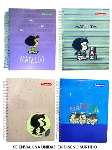 Cuaderno 7 Materias Grande De Mujer Argollado Cuadriculado Primvera Diseños Surtidos Mafalda