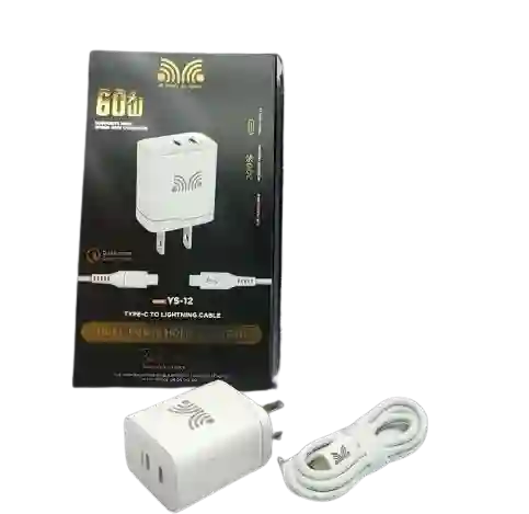 Cargador 60w Tipo C- Lightning Carga Rapida De Alta Calidad