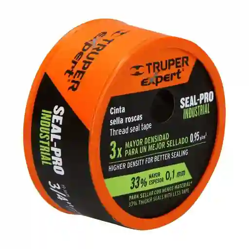 Cinta Teflon Industrial 1/2" X 13 Mt Naranja