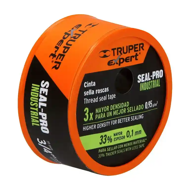 Cinta Teflon Industrial 1/2" X 13 Mt Naranja