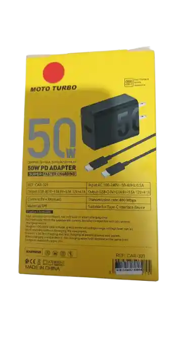 Cargador Moto Turbo 50w Carga Rapida Generico