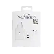 Cargador Samsung 65w De 3 Puertos Carga Rapida Blanco