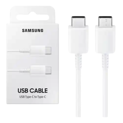 Cable Original Samsung Tipo C - Tipo C Blanco De 1 Metro