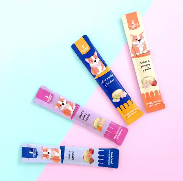Snack Cremoso Para Perros 15g Sabor A Ternera Y Pollo