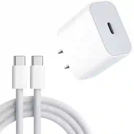 Cargador Carga Rapida De Iphone Con Cable Tipo C A Tipo C
