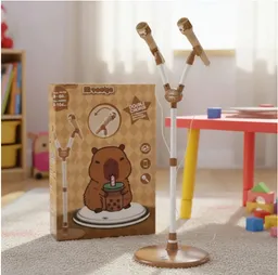 Micrófono Doble Pedestal Juguete Mp3 De Capibara