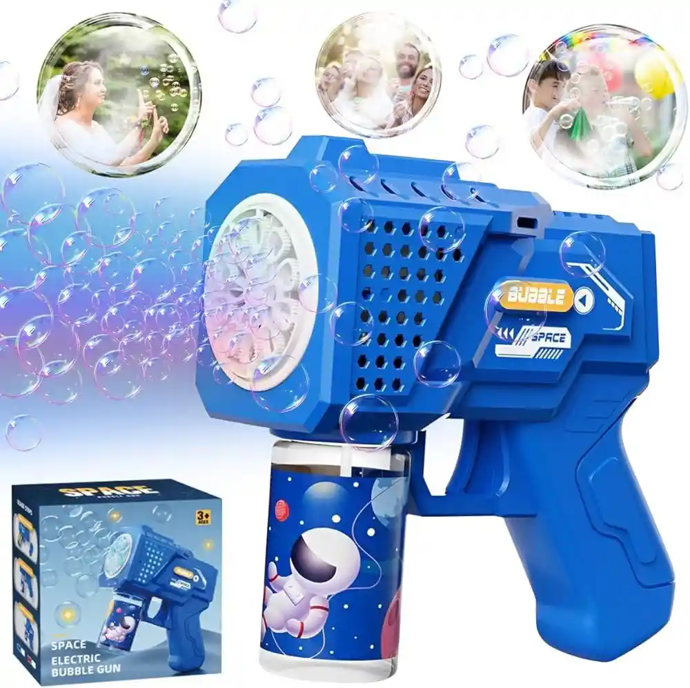 Pistola De Burbujas Para Niños Azul