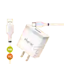 Cargador Harvic Tipo C Blanco Carga Rapida