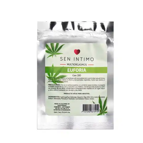 Multiorgasmos Euforia Cbd X 7 Ml Sachet Sen Íntimo Caliente Cannabis