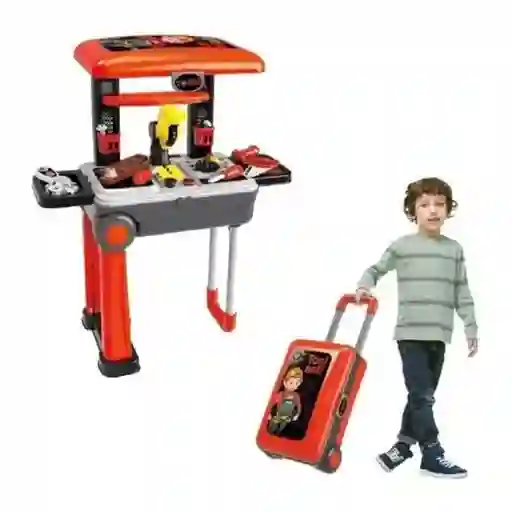 Set 2 En 1 Maleta Con Ruedas Juego Herramientas Niños