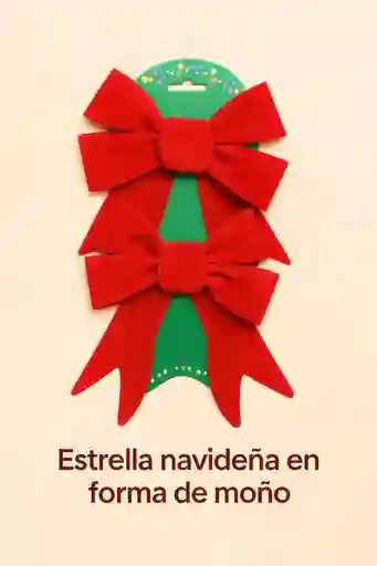 🎀 Moño Navideño Rojo Grande