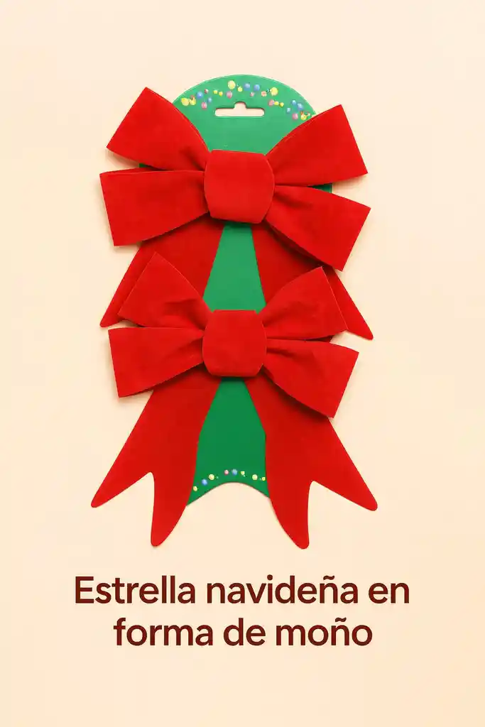 🎀 Moño Navideño Rojo Grande