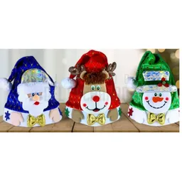 Gorro Navidad Caritas Con Luz