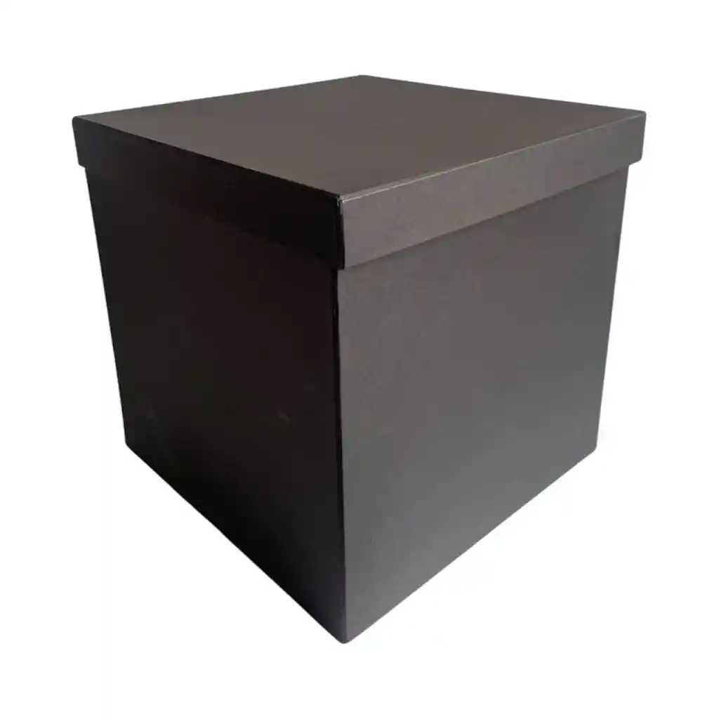 Caja Negra Para Sorpresas 25x25x25 Cms En Cartón Piedra